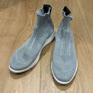 BP Silver Knit Sneakers